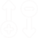 Plus minus arrows icon